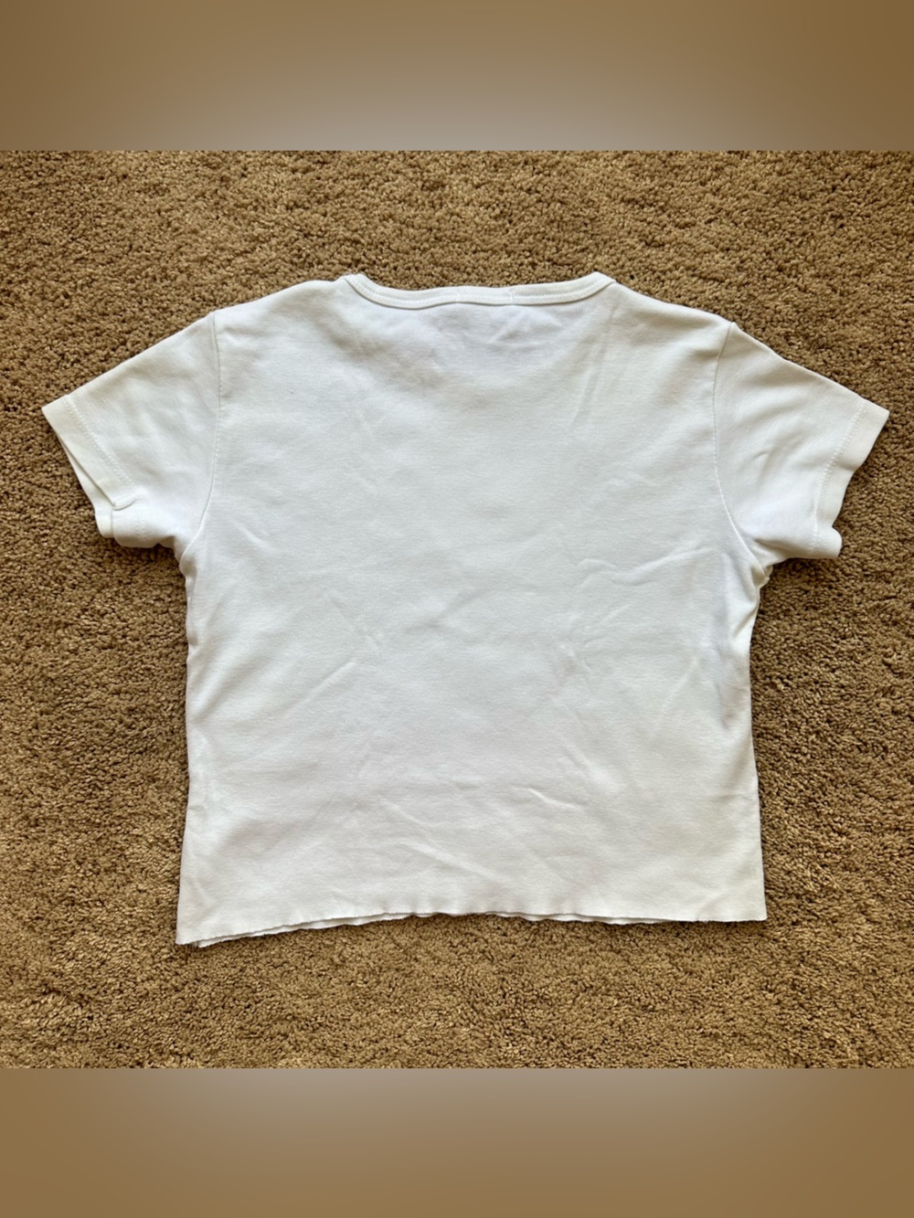 Brandy Melville Top Bundle quarter length sleeve striped tee and a white baby T - Picture 3 of 3